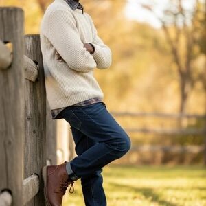 NIB Eastland Finn Plain Toe Mens Brown Synthetic Chukkas Boots 9D